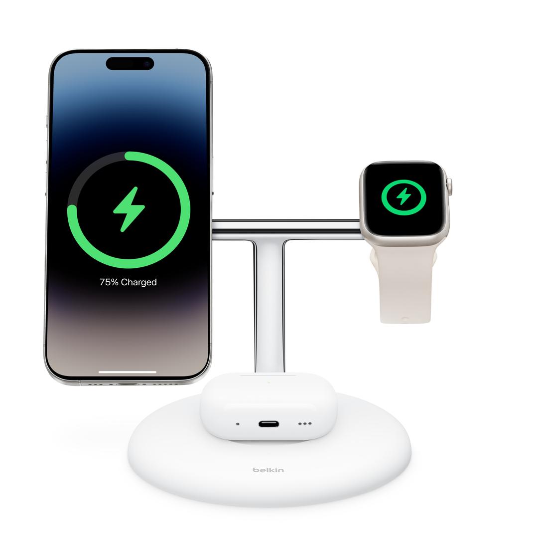 Belkin BoostCharge Pro 3-in-1 Magnetic Charging Stand