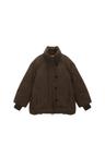 WASHED BUTTON DOWN JUMPER IN KHAKI