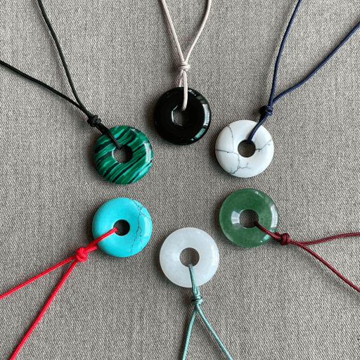 원석추가❤도넛 매듭 목걸이 6color 실목걸이 우정템