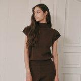 오디에르 캡슬리브 하프 풀오버-브라운