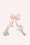 Sweet Pink Butterfly Embellished Bow Clamp