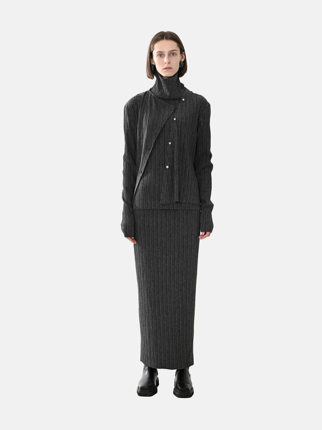 에콘 뮤즈 다즐링 플리츠 스커트 소프트 차콜