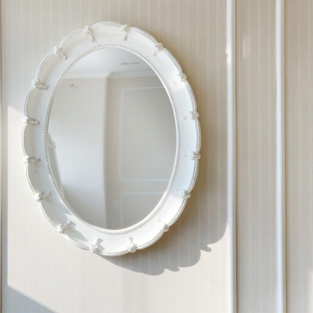 꼬떼따블 플라워 스톤그레이 타원 거울 PU271D