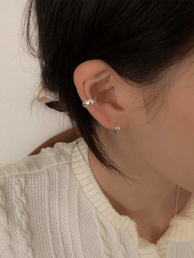 (실버925) ra 라운드 한줄 이어커프 귀찌 귀걸이