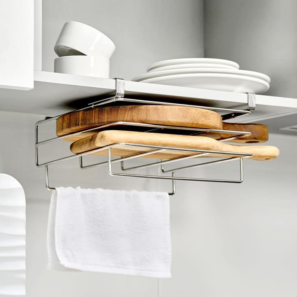 바겐슈타이거 스텐 도마 행주 걸이 3단 그립 앤 드라이 행거 건조대