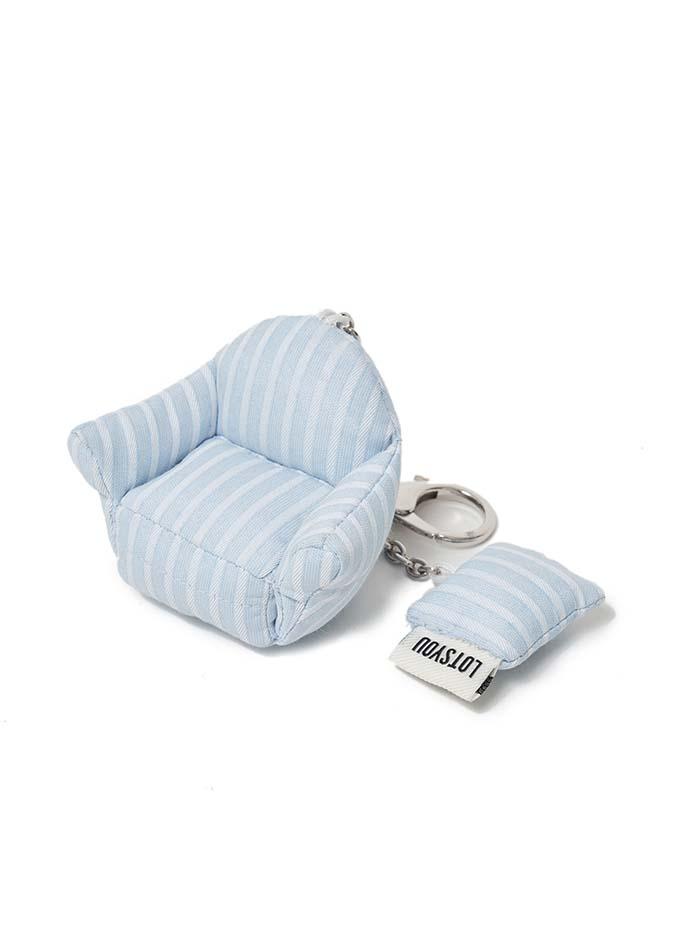 lotsyou_Puffy Sofa Keyring Sky Blue