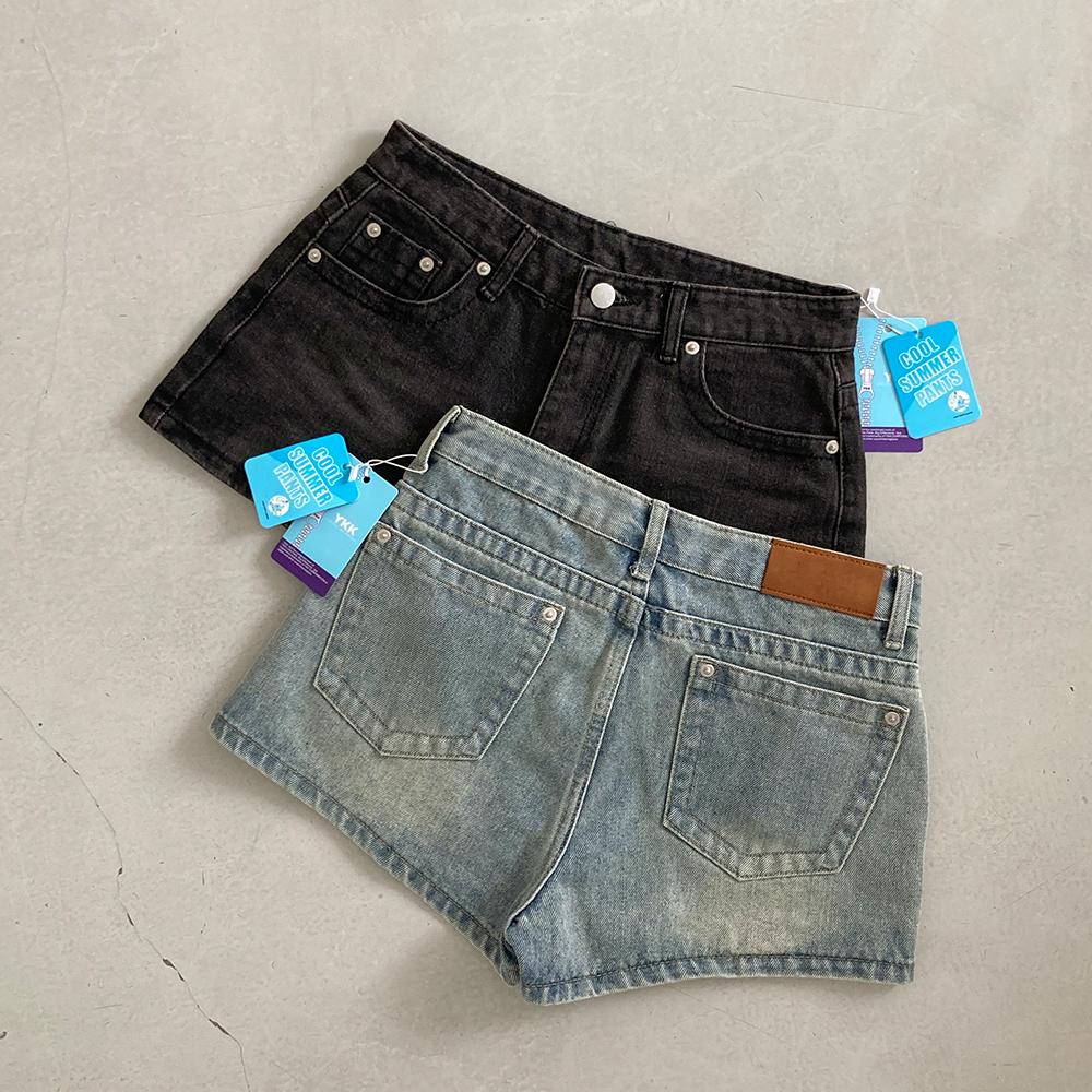 언니가간다 완벽핏✨시니컬 리벳 데님 숏팬츠 - 3부 반바지 여름데님 빈티지워싱 데일리 핫팬츠 청바지 청반바지 동남야 휴양지 휴가  블프 직잭팟