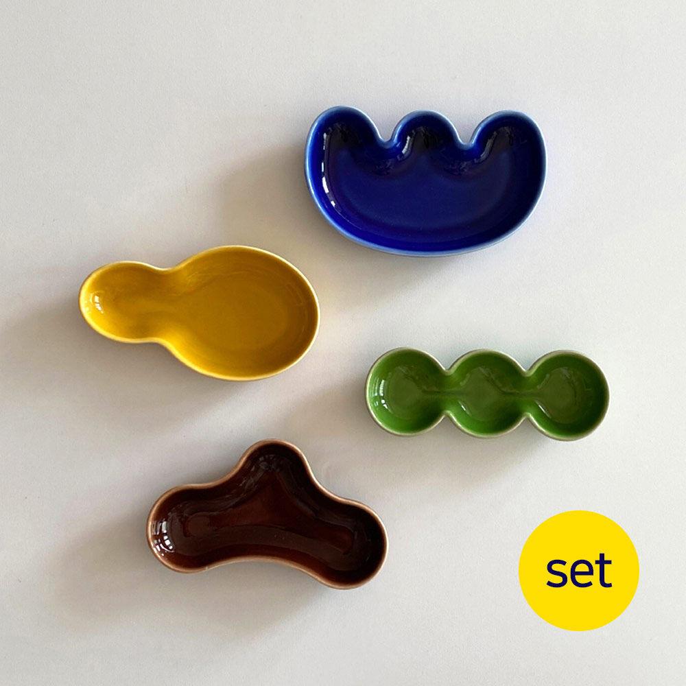 [베지테이블] 미니플레이트 4종 세트 (가지,땅콩호박,햇밤,완두콩)