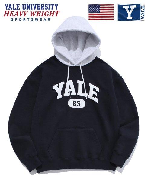 (YALE HEAVYWEIGHT) MIXED HOODIE NAVY
