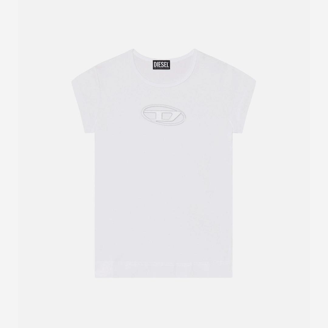 (W) Diesel T-Angie Peekaboo Logo T-Shirt White