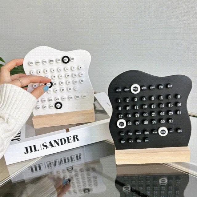 ✨센스있는 만년달력✨ 미니 링어 인테리어 만년 캘린더 DIY 탁상용 오브제 취미 달력 2color