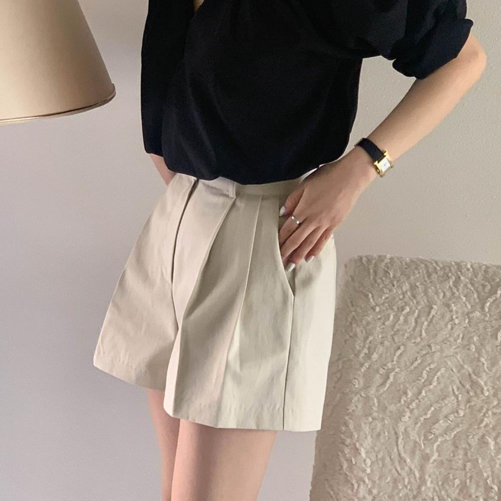 miel 미엘 아폴 팬츠 핀턱 주름 코튼 면