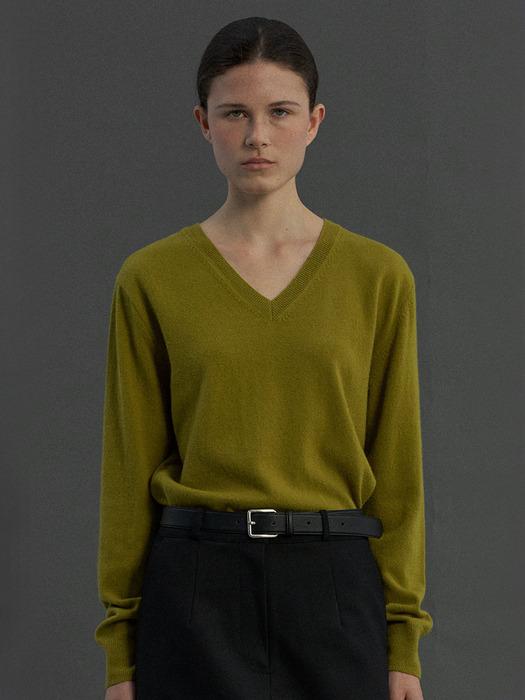Essential cashmere v-neck knit (6colors)