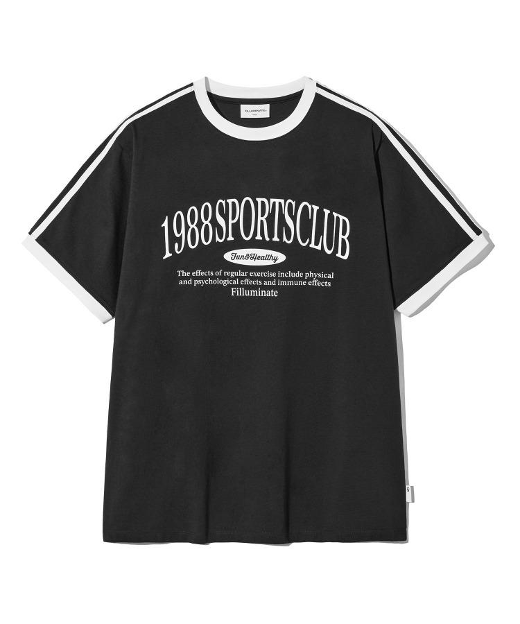 1988 스포츠 클럽 링거 티셔츠-블랙