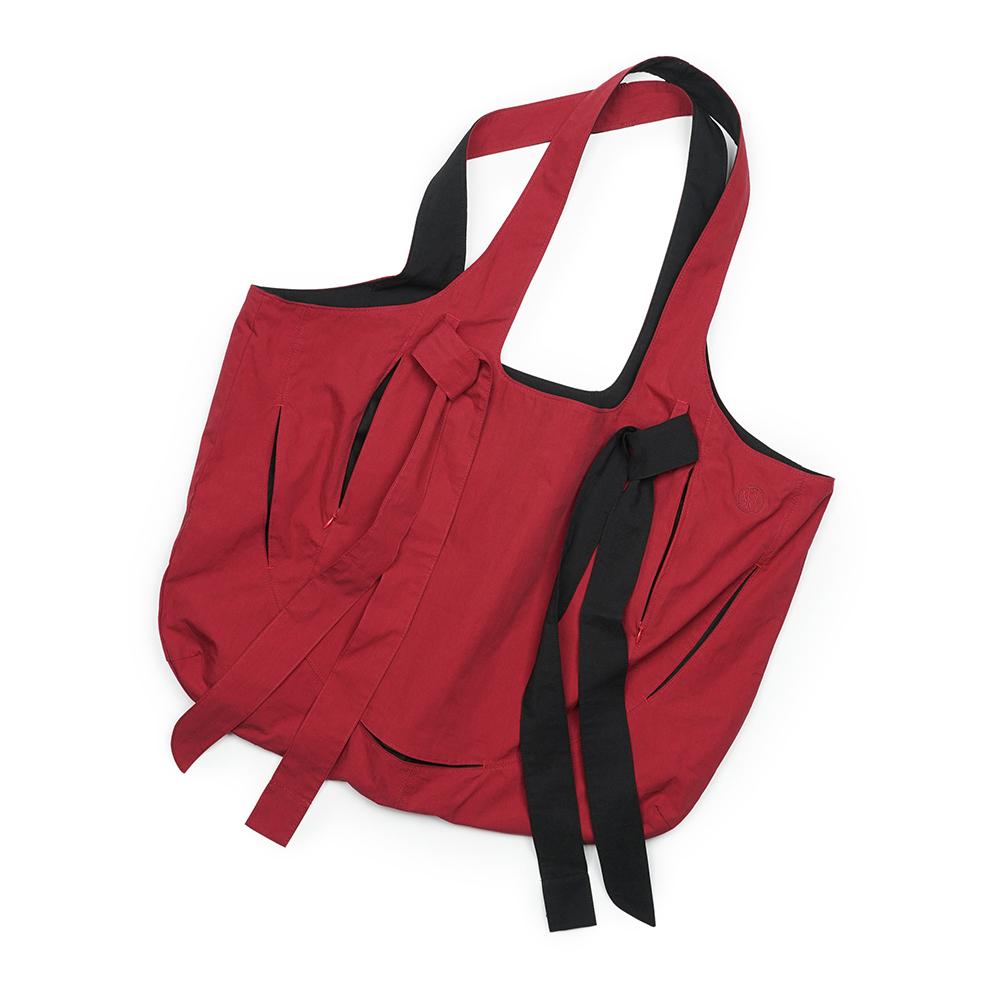 Contrast Tonal Reversible Tote Bag Wine/Black