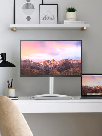 이런 상품 어때요? [N2]LG 27UP550N 68.4cm 신모델 UHD 4K 모니터 HDR 피벗 높이조절 화이트 DP포트 PD충전 USB-C