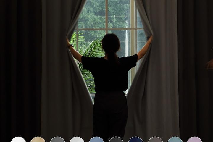 (1+1)컬러스토리 뜨거운 햇빛차단/냉방온도유지 암막커튼 핀/아일렛형 작은창/긴창 20컬러