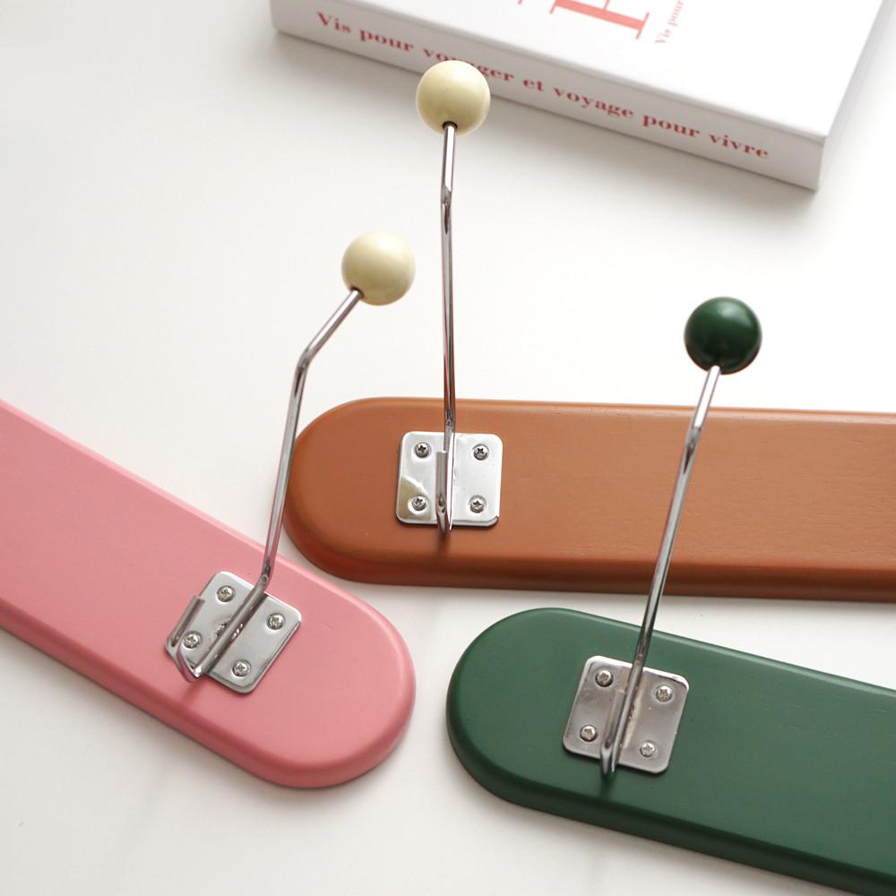 빈티지 코트랙 벽걸이 우드 행거 마스크걸이 벽후크 꼭꼬핀 포함