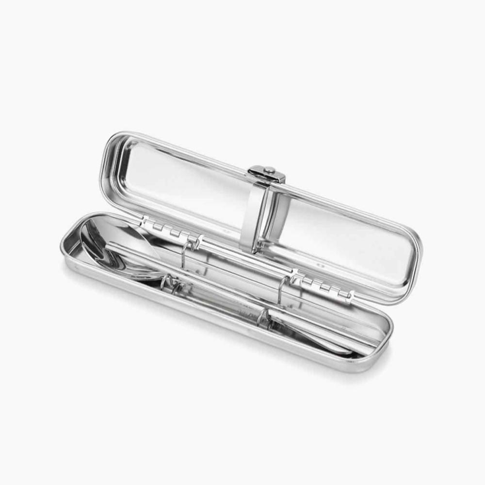 단골공장 디킨즈 올스텐 무소음 어린이용 수저&케이스 수저통 위생 휴대용 수저세트