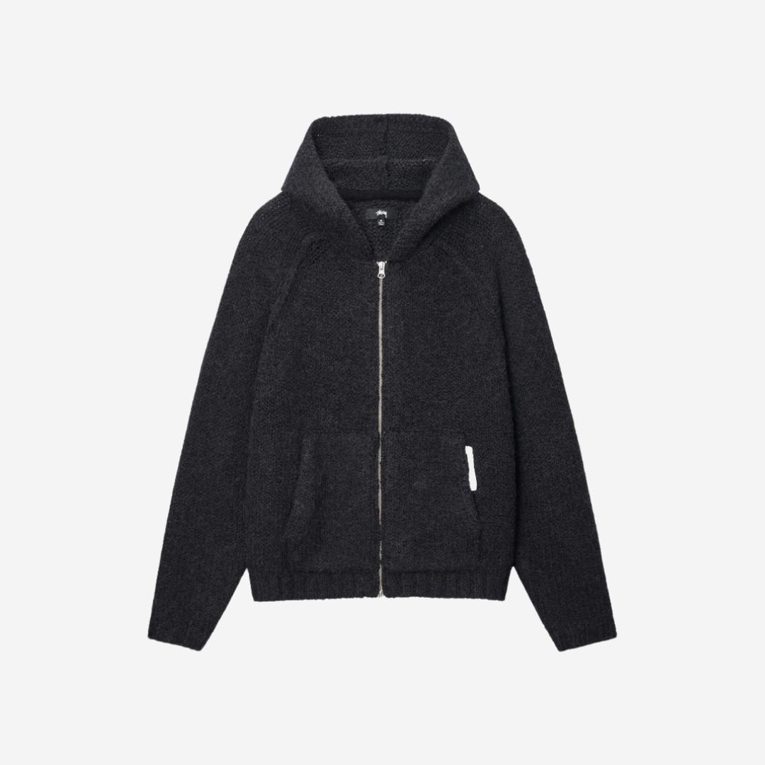 Stussy Chunky Knit Zip Hoodie Black
