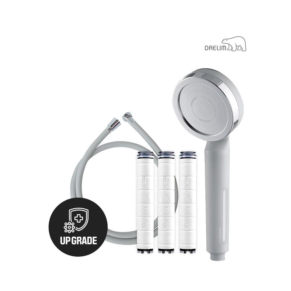 대림바스 디클린 샤워기 와이드형(무광그레이)+항균 플러스 리필필터(3개입)+샤워호스(그레이) SET 