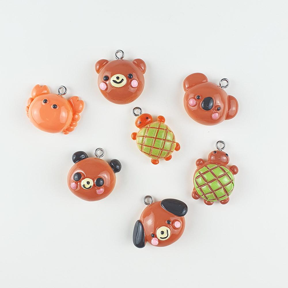 메론빵 거북이 키링 빵 펜턴트 악세사리 재료