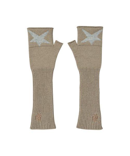 STAR MOHAIR ARM WARMER BEIGE
