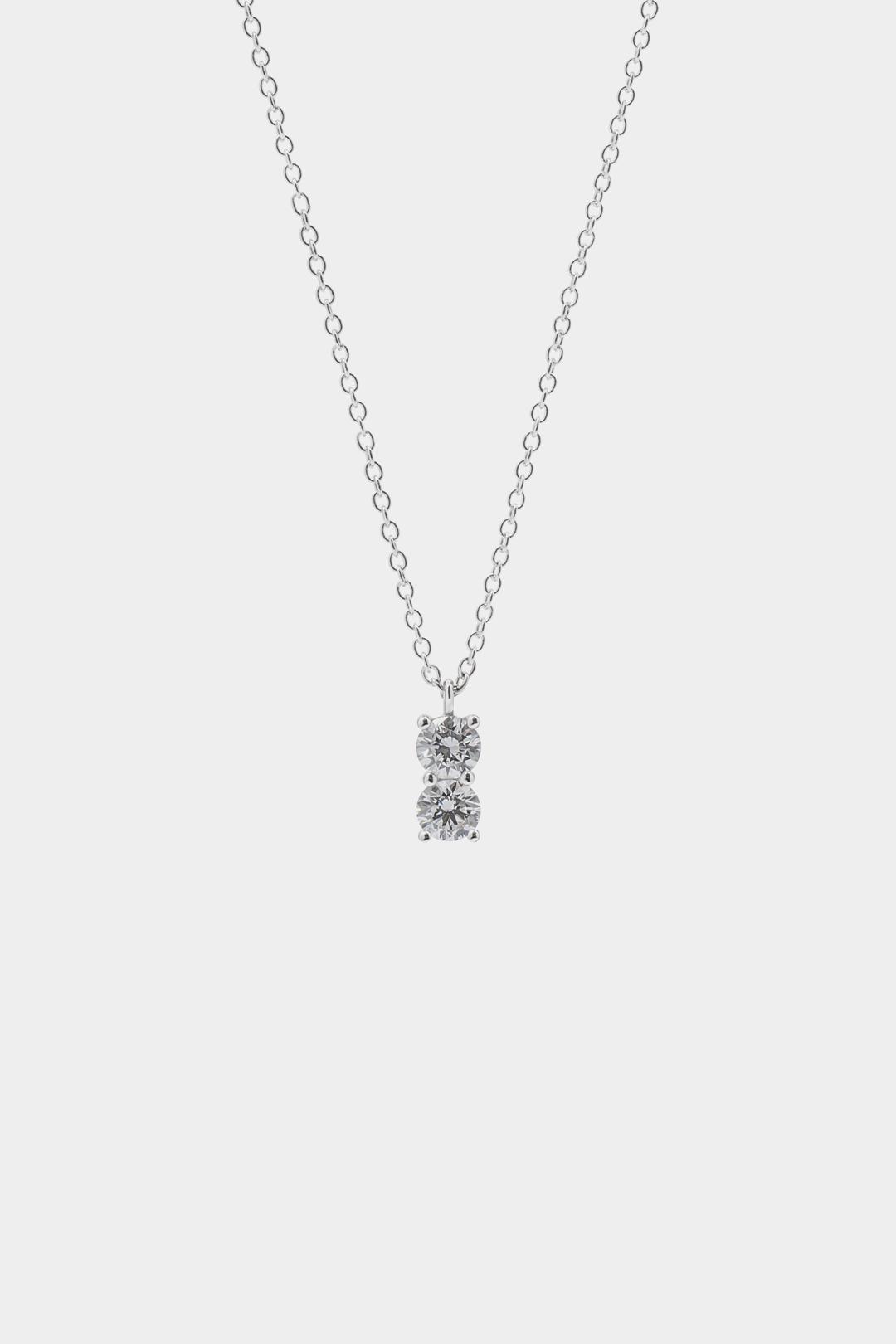 0.1ct Froggy double necklace - looped