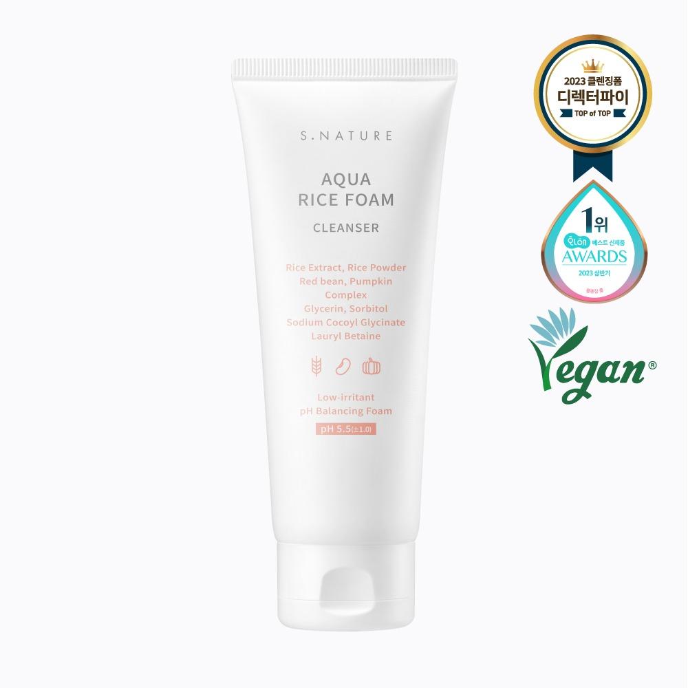 에스네이처 아쿠아 라이스 약산성 클렌징폼 160ml