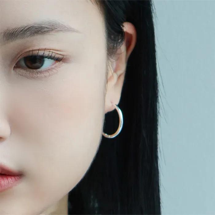 SILVER925 실버 원터치 링 귀걸이 [7 SIZE]