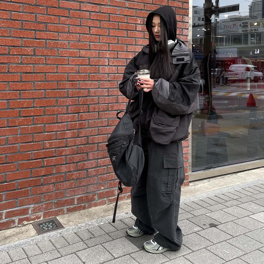 [unisex] peach string cargo pants