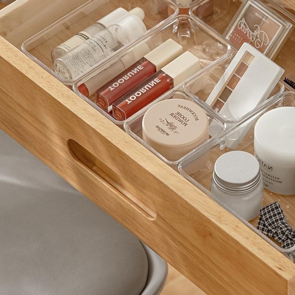 아크릴정리함 소품수납 서랍정리 사각투명 화장품 문구 다용도바스켓 책상/테이블위 정리트레이