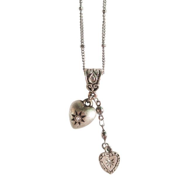 VINTAGE TWO HEART NECKLACE