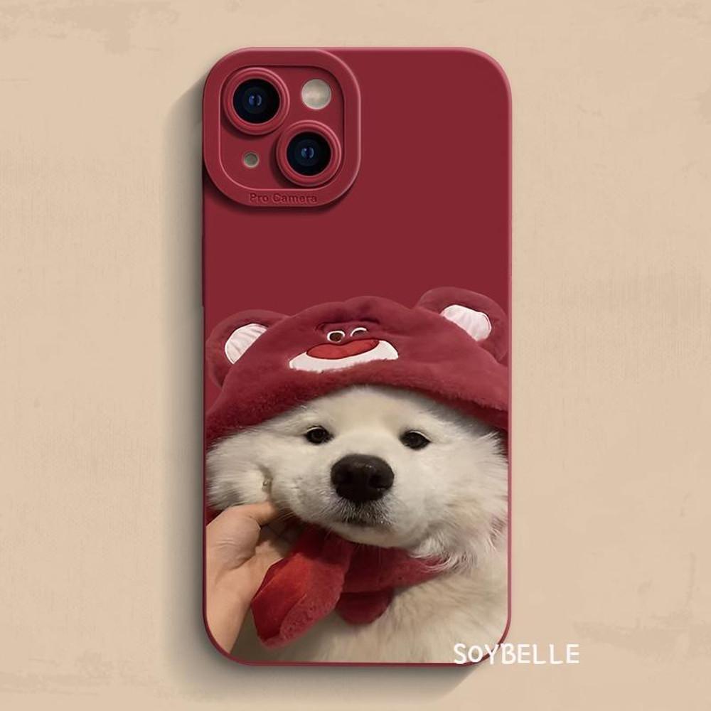 소이벨 Red Hat Cuite White Dog Phone Case 8COLOR
