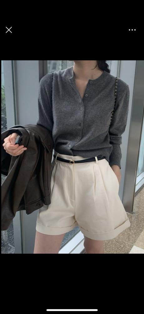 [그레이 당일배송] 드온도 센느 캐시 가디건 캐시미어 데일리룩 클래식 심플 간절기 이너프