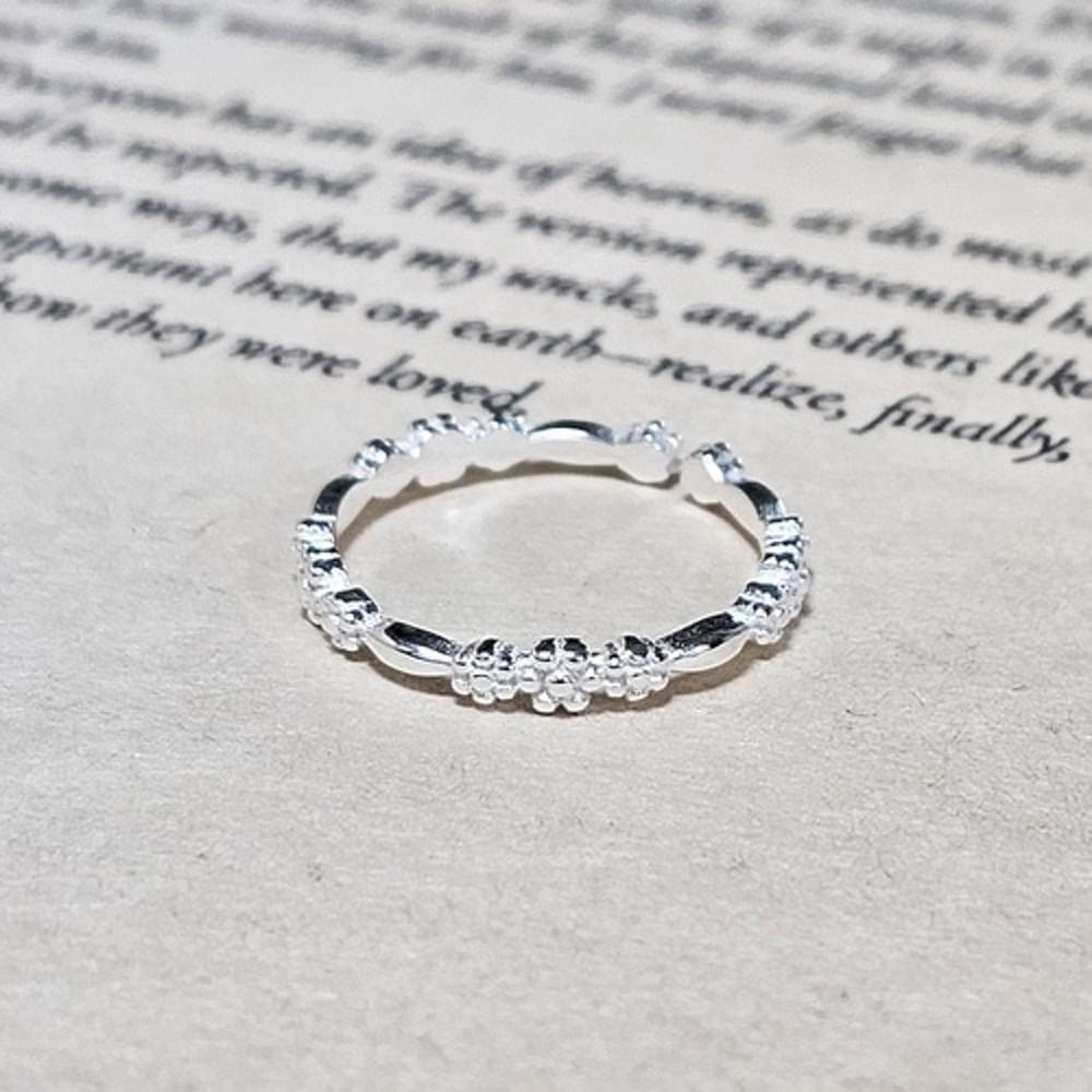 [은반지] 실버925 꽃 레이어드 반지 플라워 오픈링 우정반지