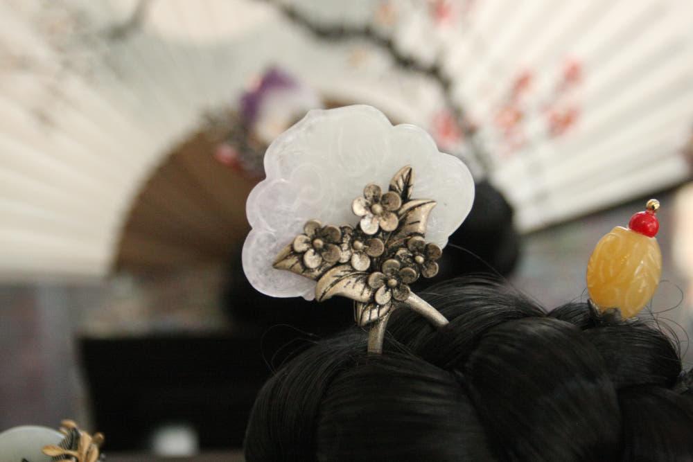 불로초-라벤더비취뒤꽂이