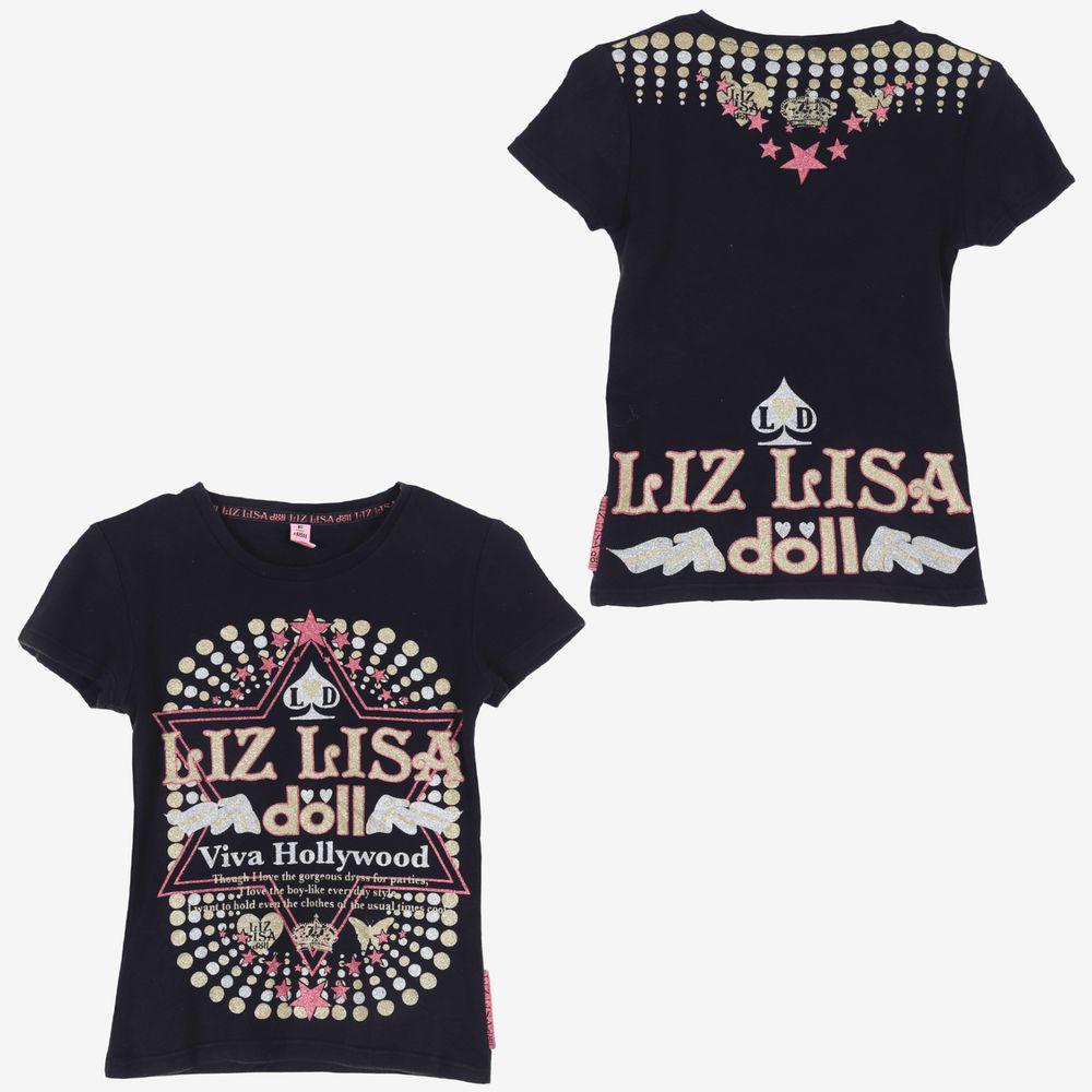 LIZ LISA DOLL 면 100% 프린팅 반팔 티WOMEN(XS)