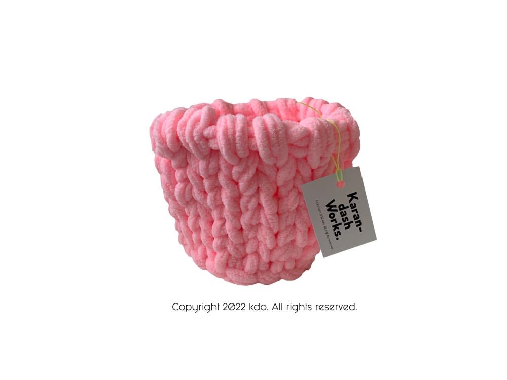보송보송 바구니 Pluffy basket _ Fluorescent Pink