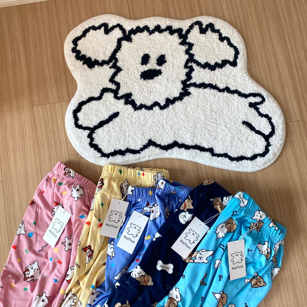 [사방스판,커플바지] 몽뭉이 쫀득바지 몰티즈 파자마팬츠 파자마파티 울랄라자주 플러드케이