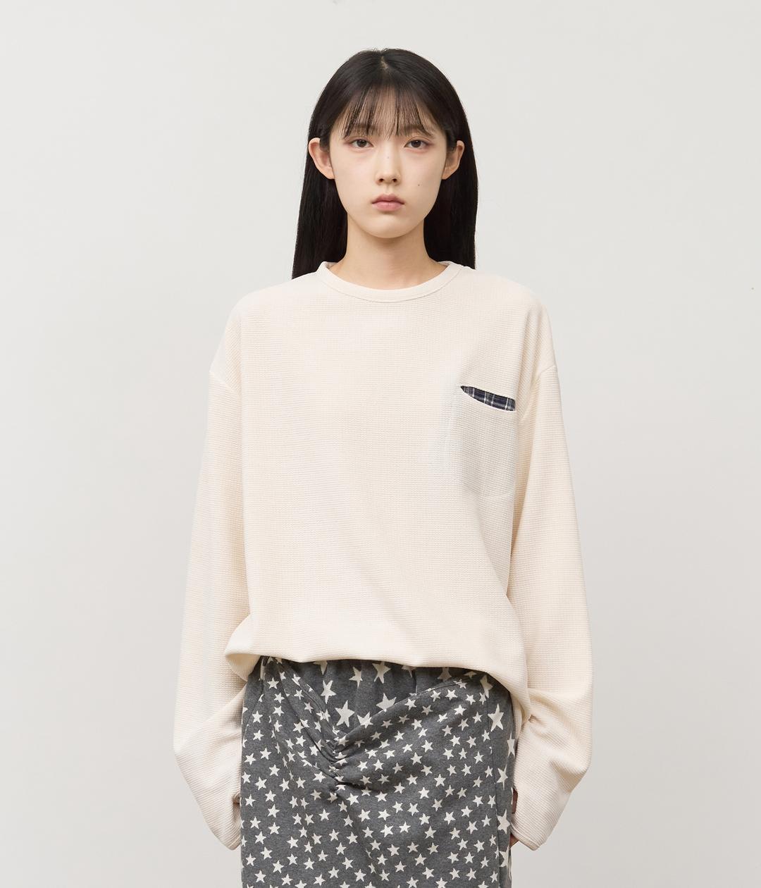 Taps Pocket Velvet Warmer Top (3color)