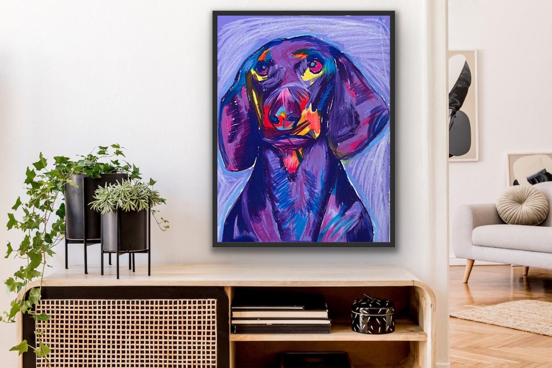 Doxie - fine prints of original artwork - Matted and signed 5x7" ($25.00)