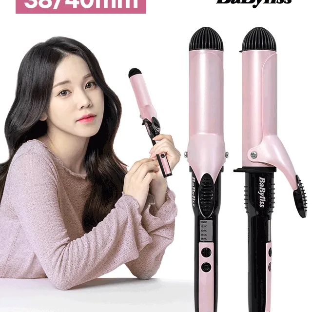 ♣블리최저가♣[바비리스] 글램 볼륨 웨이브 아이롱 봉 고데기 38/40mm