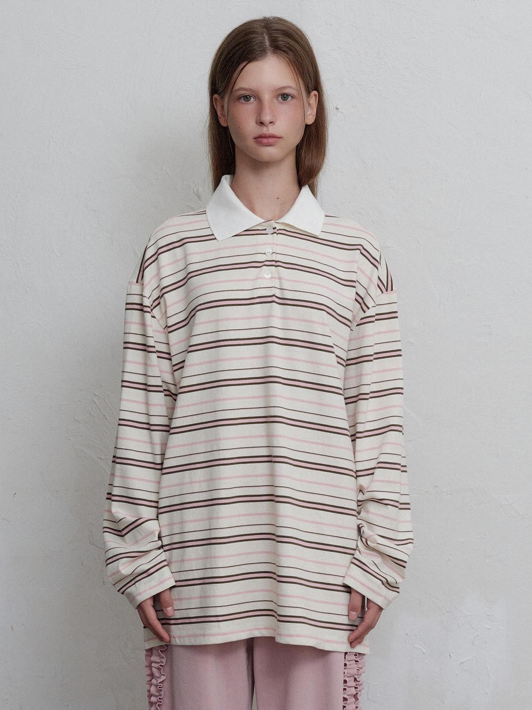 Tale stripe PK long sleeve (Pink)