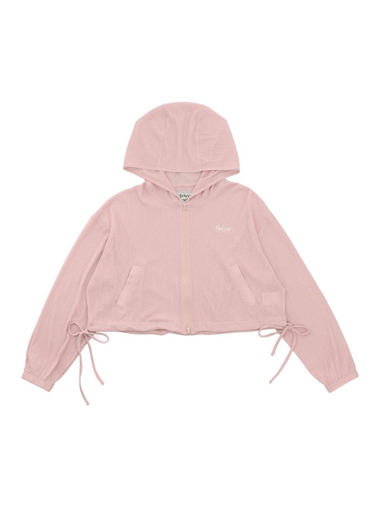 쉬어 플리츠 후디 점퍼 [PINK]