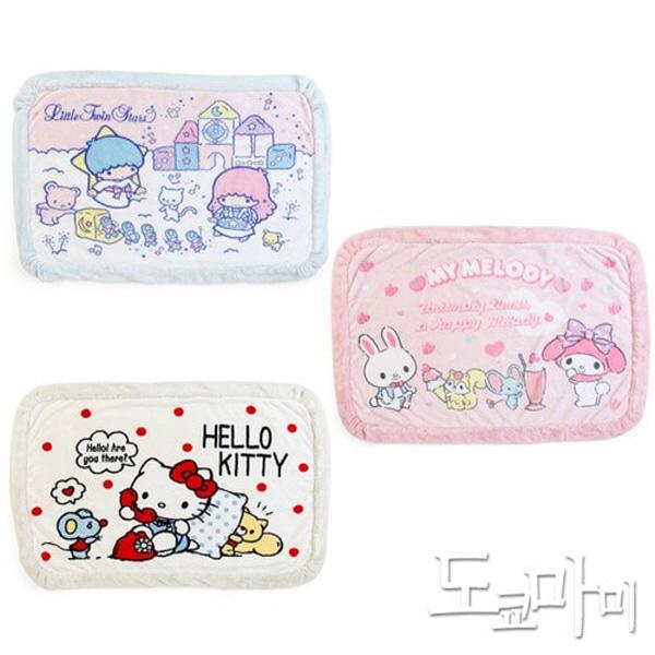 (일본)헬로키티 마이멜로디 리틀트윈스타 보아 무릎담요(3type)캐릭터 방한 겨울 사무실 차량담요