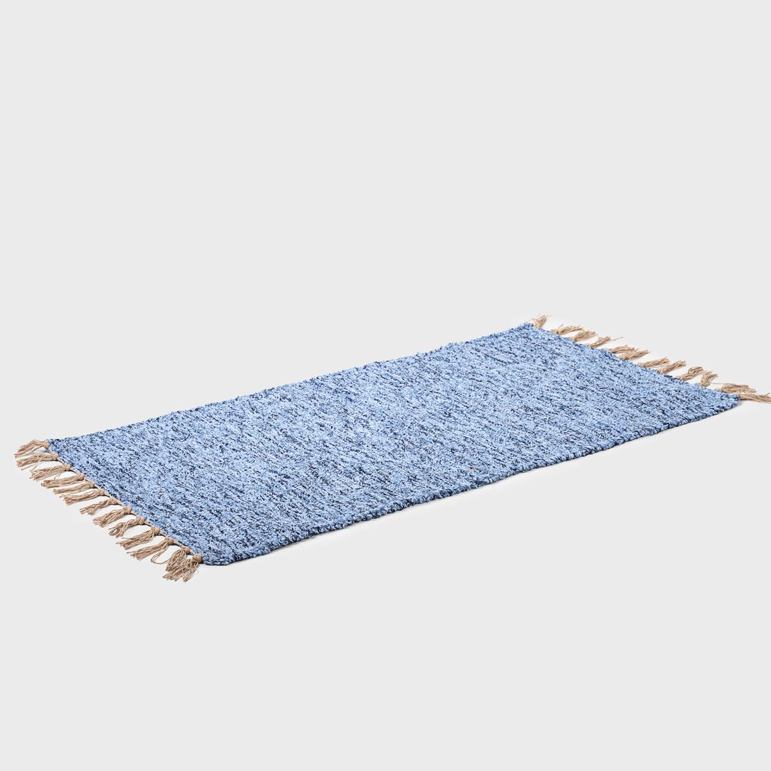 Companhia Loom Plain Colour Rug Grey Blue