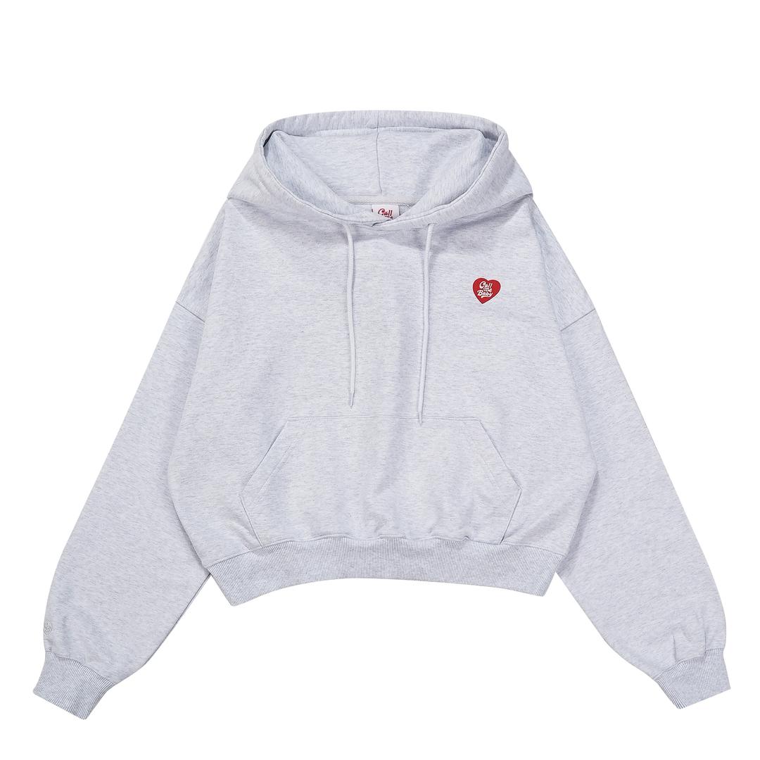 Heart Hoodie_Ash Grey