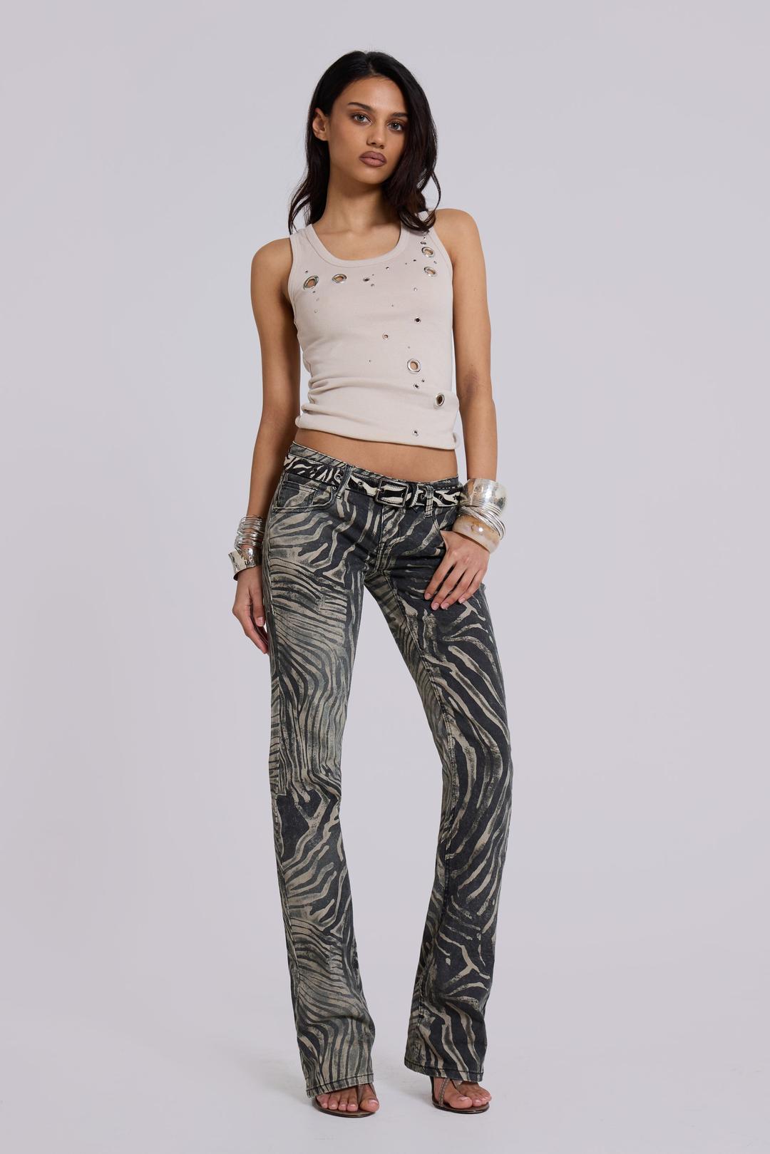 Leona Bootcut Cooper Jeans in Zebra - W24 / Multi