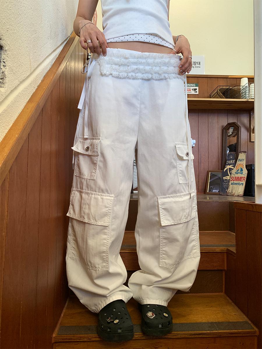 Worn cargo pants (2color)